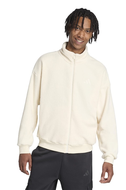 adidas Sportswear, Плюшен суитшърт с цип, Крем