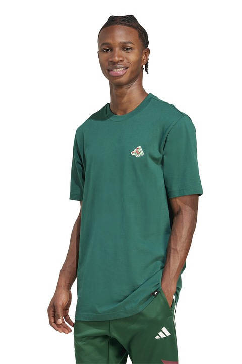 adidas Sportswear, Kényelmes fazonú pamutpóló, Zöld