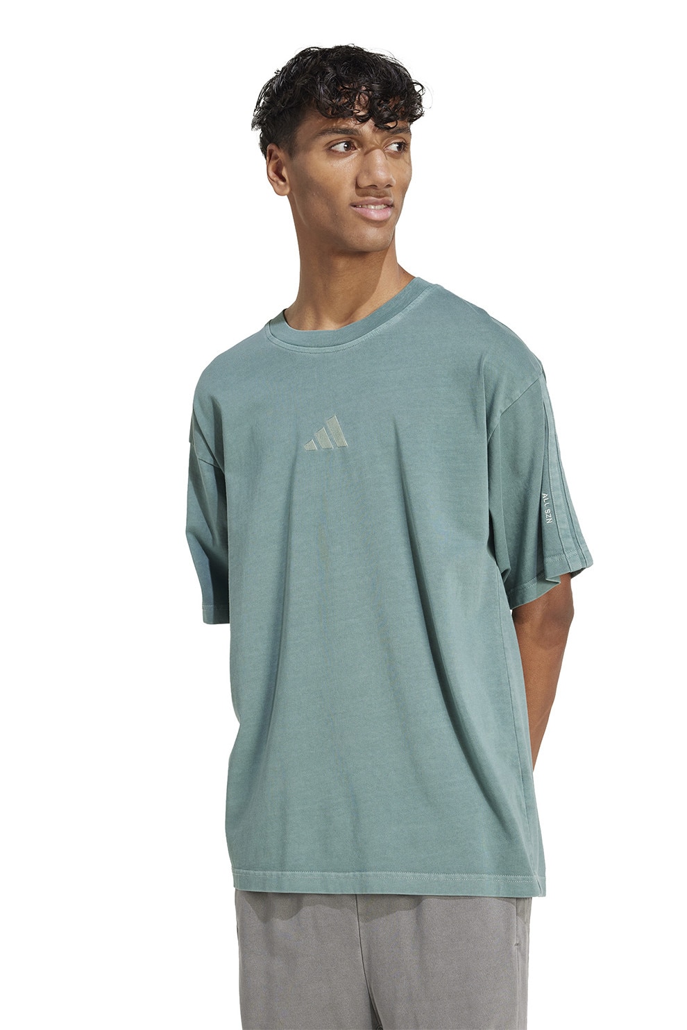 adidas Sportswear, Tricou lejer de bumbac ALL SZN, Verde deschis, M
