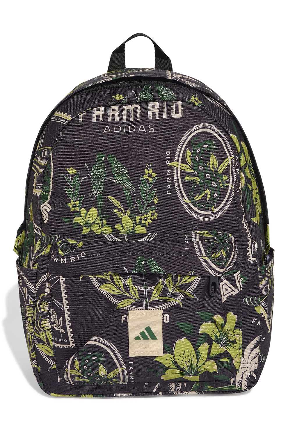adidas Performance, Rucsac cu model grafic, Negru, Verde lime
