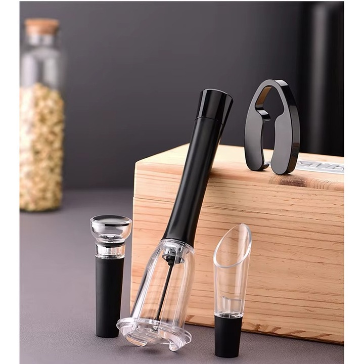 Пневматична отварачка за вино с въздушна помпа, неръждаема стомана, безопасна технология