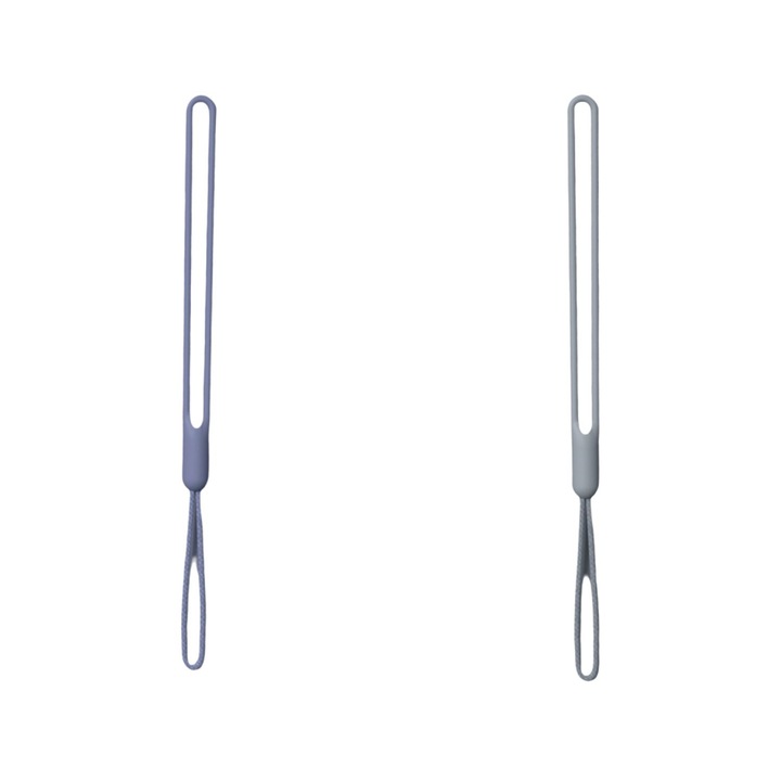 Set 2 snururi telefon silicon lavanda gri/gri19x26cm