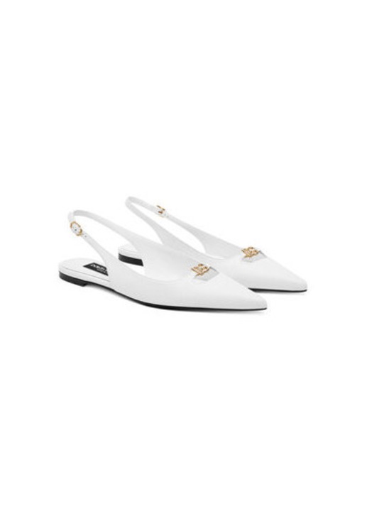 Sandale dama, CG0795 A1953, Dolce Gabbana, Piele naturala, Alb, 38