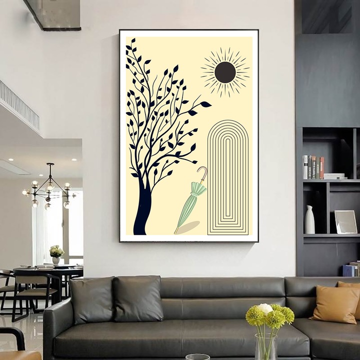 Tablou Abstract - Armonia Boema - 50 x 70 cm, Tablou Modern, Tablou Decorativ, Tablou Living, Tablou Dormitor, Tablou Hol, Tablou Birou, Tablou Boem, Vizio Tablouri Canvas®