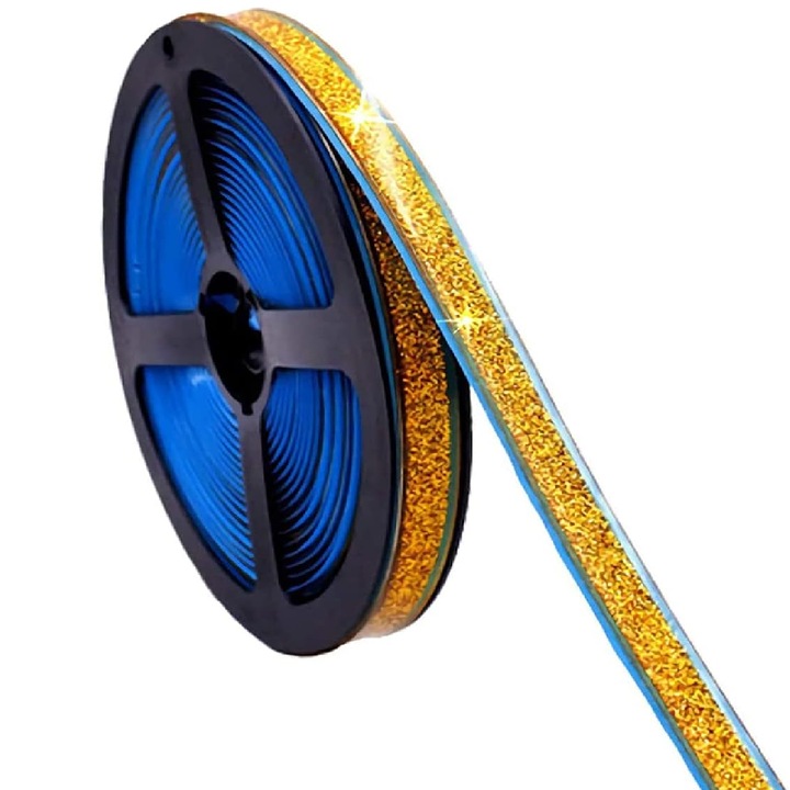 Banda Autoadeziva de Etansare Impermeabila HOZRO, Culoare Auriu – Pentru Colturi, Pereti, Imbinari si Spatii dintre Placi Ceramice, Ideala pentru Decor si Protectie