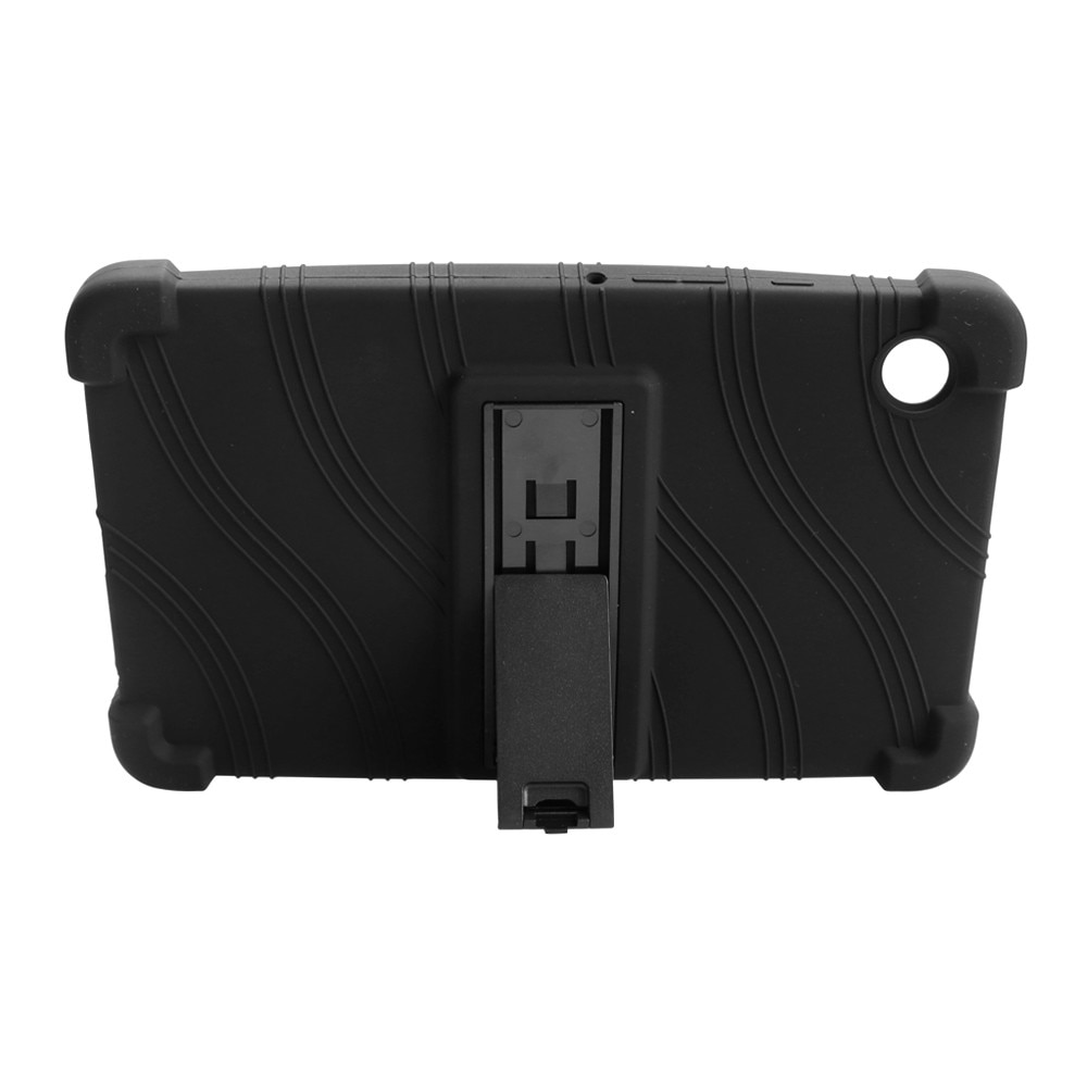 Husa Tableta, Pentru Samsung Tab A9 8.7 inch, Cu Suport Pliabil, Protectie La Socuri, Silicon, Negru