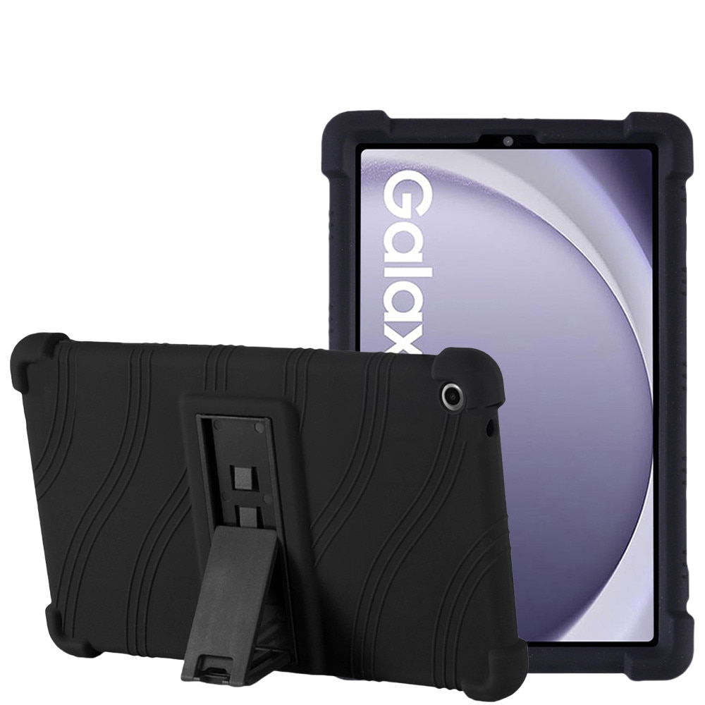Husa Tableta, Pentru Samsung Tab A9 8.7 inch, Cu Suport Pliabil, Protectie La Socuri, Silicon, Negru