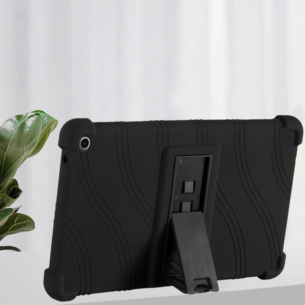 Husa Tableta, Pentru Samsung Tab A9 8.7 inch, Cu Suport Pliabil, Protectie La Socuri, Silicon, Negru