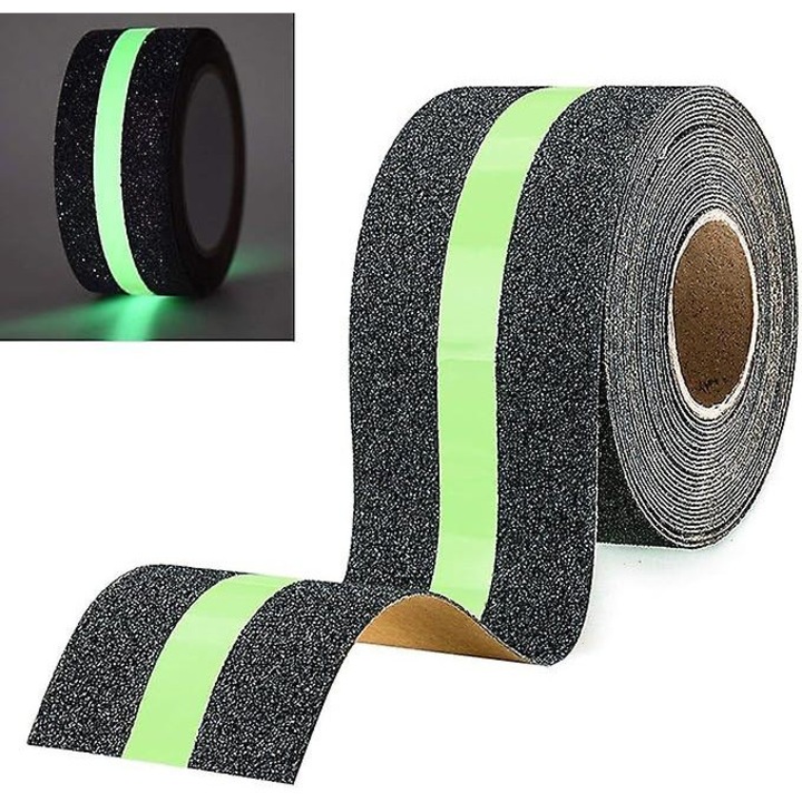 Светеща противоплъзгаща лента, 50мм x 10м, за стъпала и опасни зони