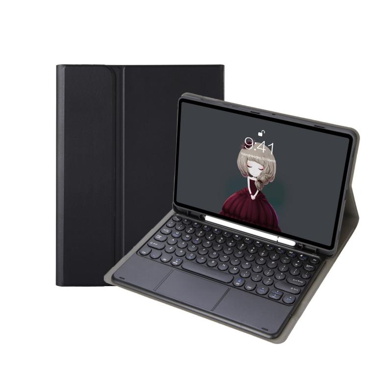 Husa tableta pentru Samsung Galaxy Tab S9 FE+ Plus, piele dubla, suport S Pen, neagra, 12.4 inch