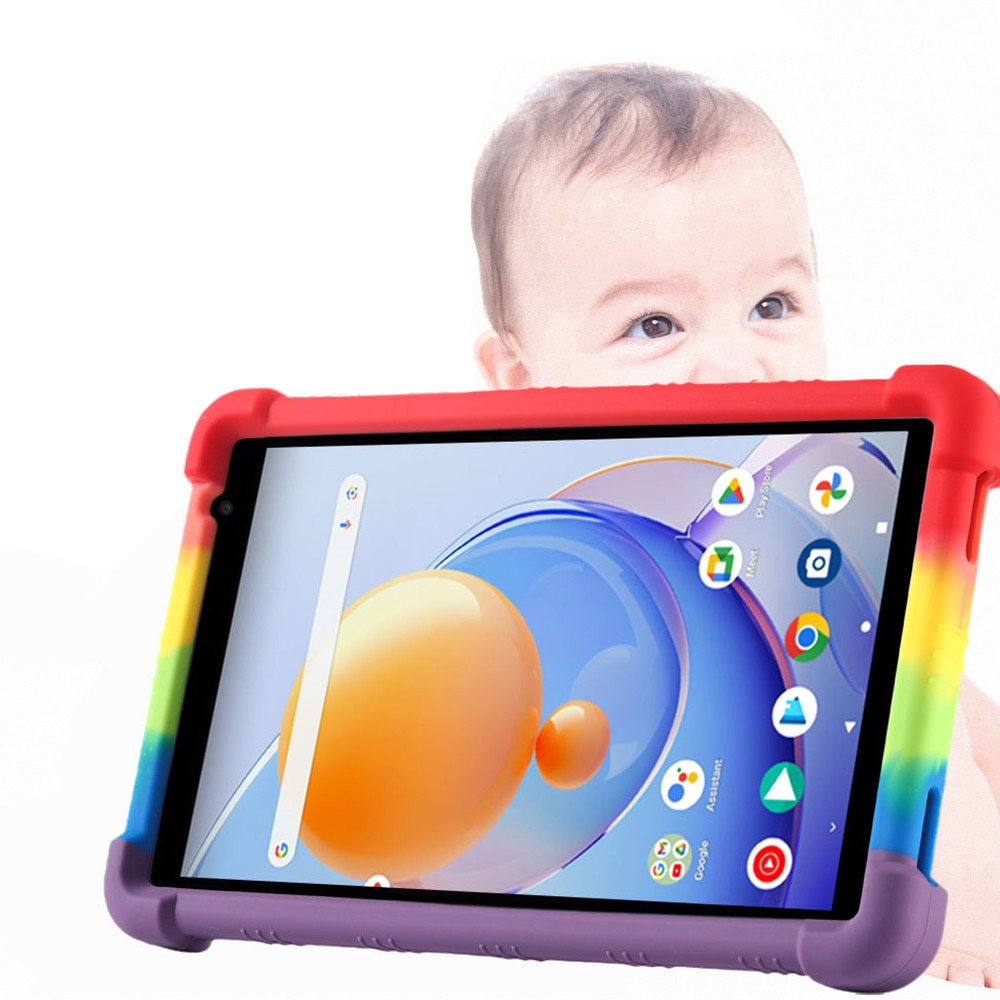 Husa Tableta, Pentru Samsung Tab A9 8.7 inch, Cu Suport Pliabil, Protectie La Socuri, Silicon, Multicolor