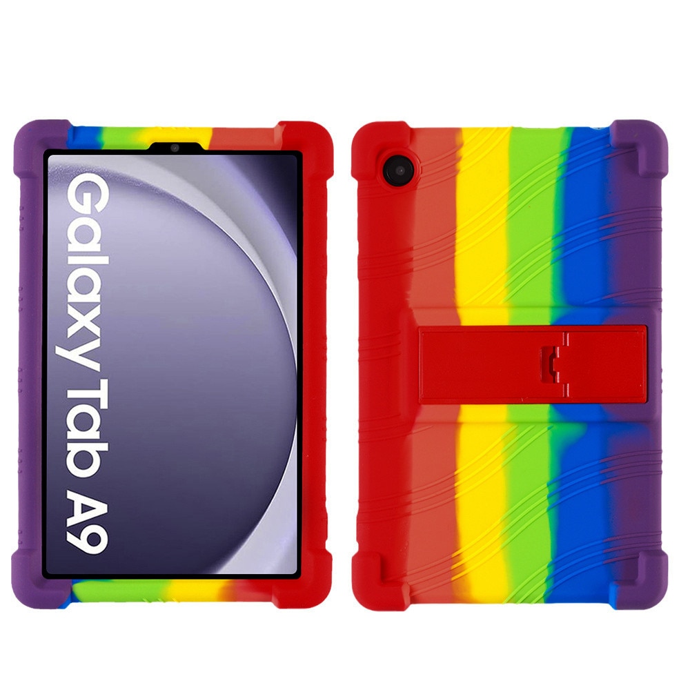 Husa Tableta, Pentru Samsung Tab A9 8.7 inch, Cu Suport Pliabil, Protectie La Socuri, Silicon, Multicolor