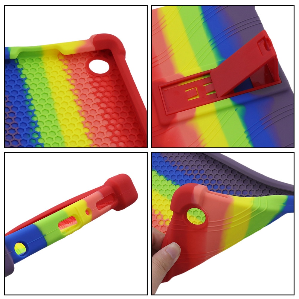Husa Tableta, Pentru Samsung Tab A9 8.7 inch, Cu Suport Pliabil, Protectie La Socuri, Silicon, Multicolor