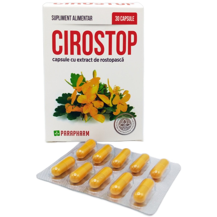Capsule Rostopasca CiroStop Detox Hepatic & Regenerare Ficat, cu extracte de Rostopasca ...