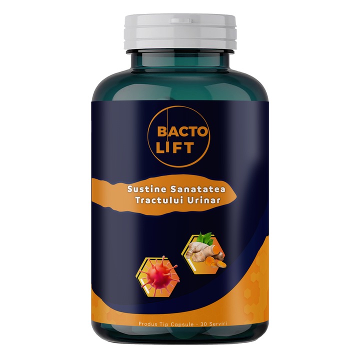 Probiotic pentru infectii urinare - BactoLift Urinar Probiotic - 7 tulpini probiotice + Curcumina