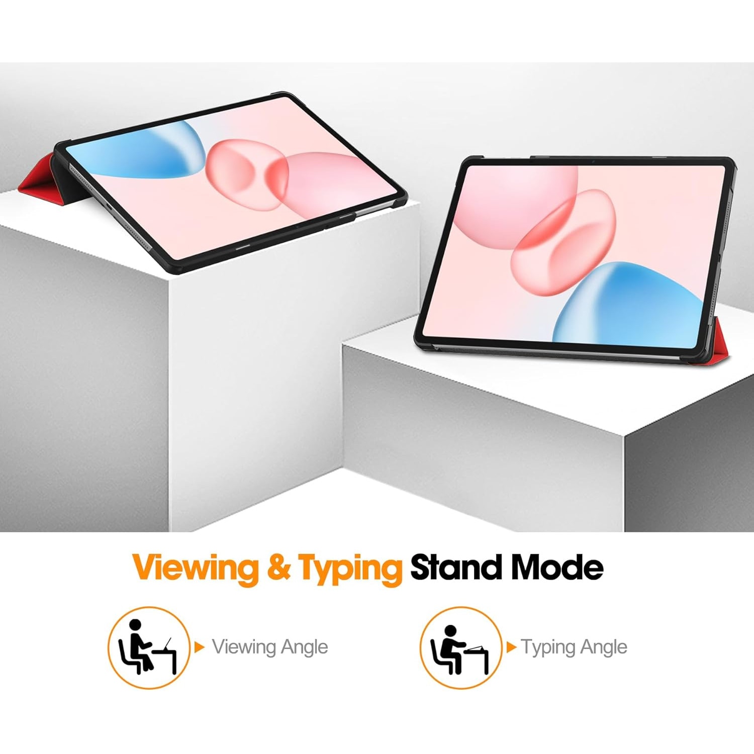 Husa tableta pentru Honor Pad10 12.1"(2025), Auto functie sleep/wake tip stand, Rosu