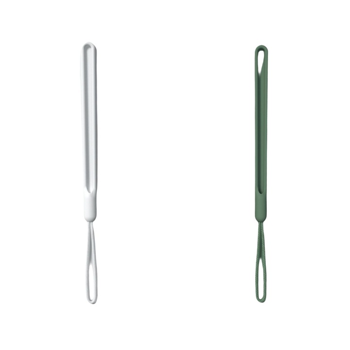 Set 2 snururi telefon silicon alb verde 19x26cm