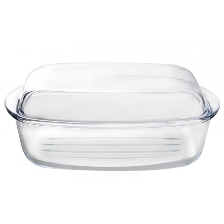 Vas yena cu capac WOL sticla termorezistenta 5, 8l 34, 1x21, 6xh14, 8cm, cu grill antiaderent