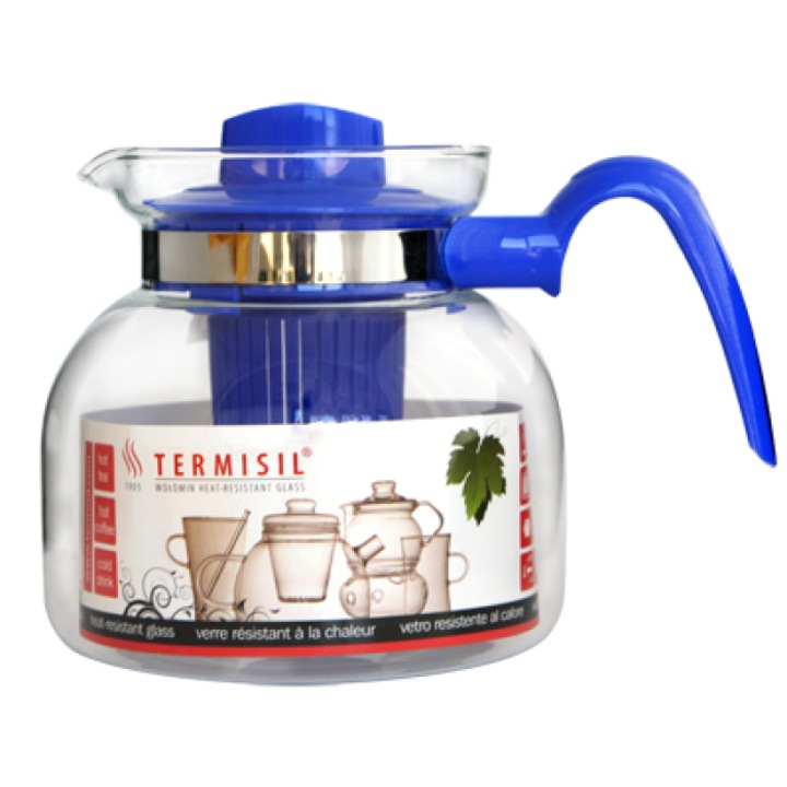 Cana ceai din sticla termorezistenta cu filtru MAJA 1, 5l