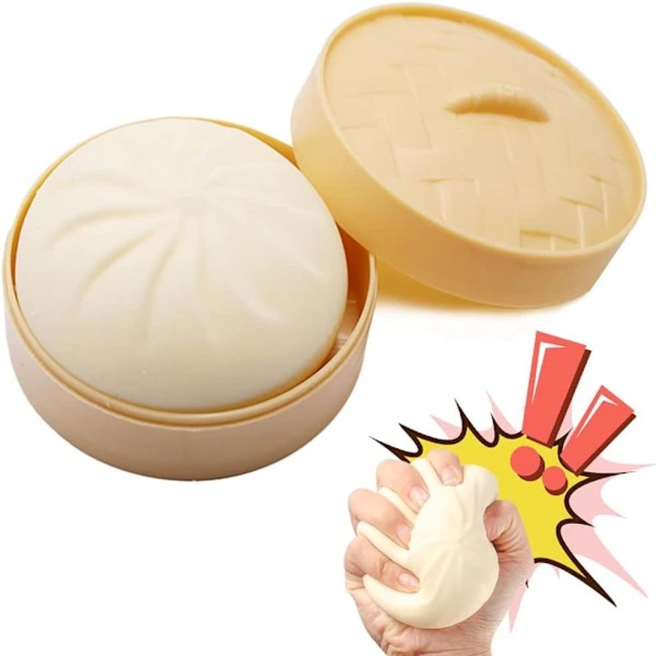 Антистрес играчка squishy, модел кифла, мека, 10см, многоцветна
