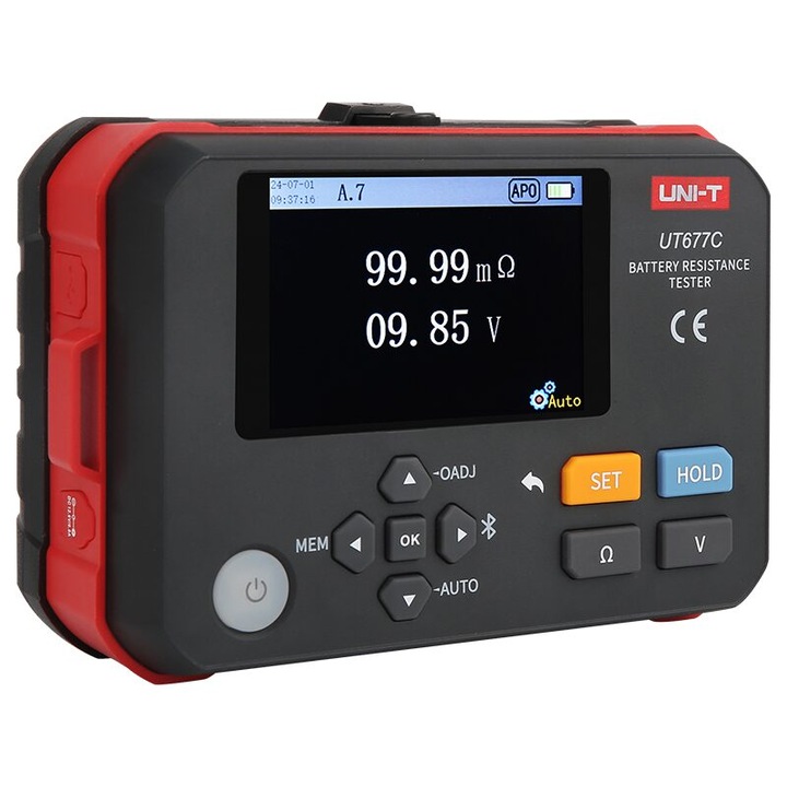 Tester de rezistenta interna UT677C, pentru evaluarea starii bateriilor reincarcabile, Bluetooth, USB