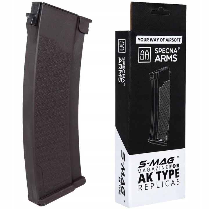 Incarcator arma replica S-Mag pentru seria J, Specna Arms, 175 bile, visiniu, 1 bucata