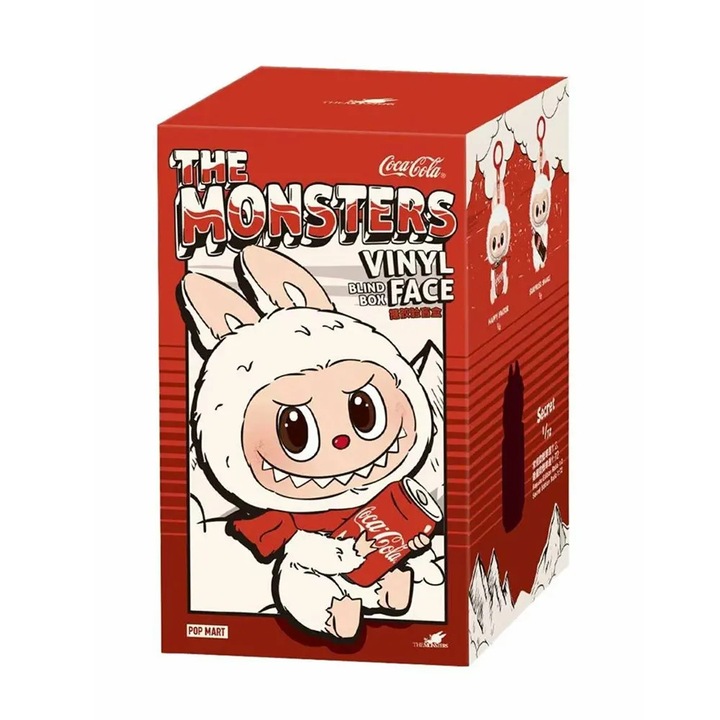 Plüssjáték Labubu COCA-COLA, Meglepetés kulcstartó, 17cm