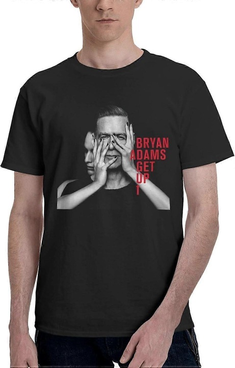 Bryan Adams unisex póló, fekete, pamut