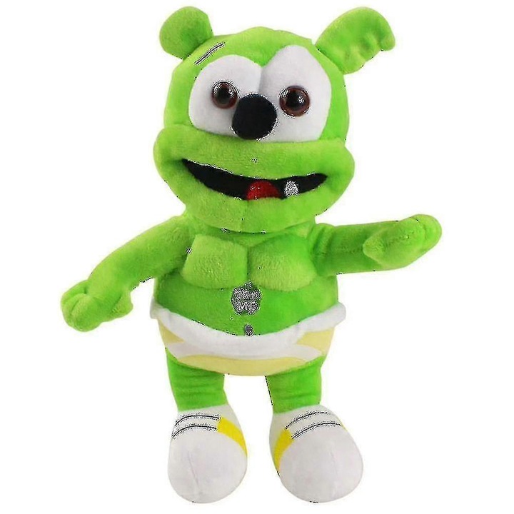 Ursulet de plus cantator I AM A GUMMY BEAR, verde, 30cm