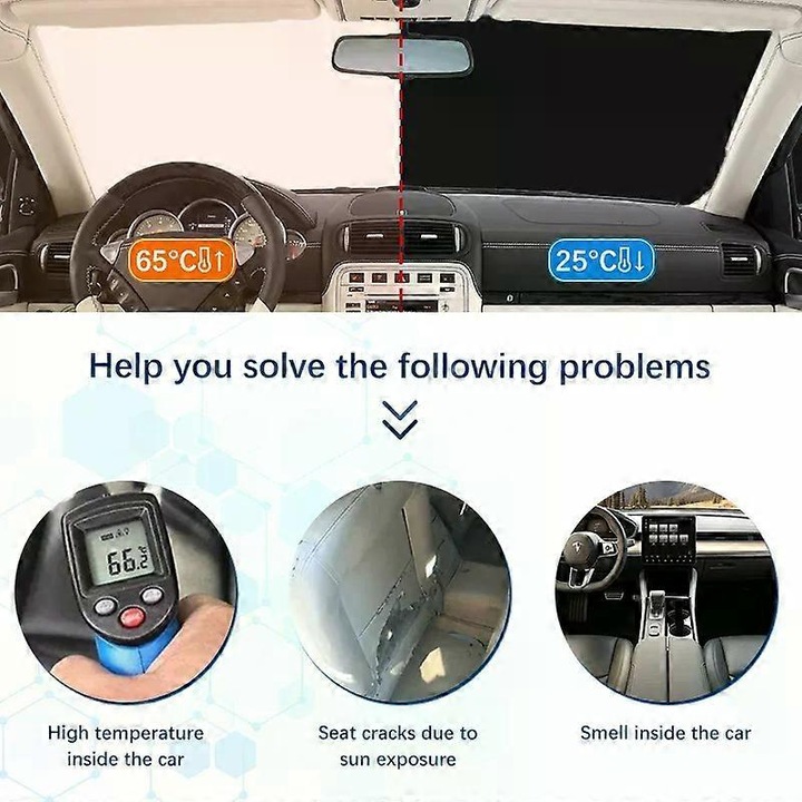 Parasolar auto pentru Land Rover Discovery 5, protector pliabil, blocare raze UV, aluminiu, multicolor