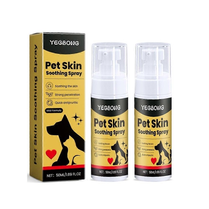 Комплект 2 спрея за кучета, 50мл, грижа за кожата