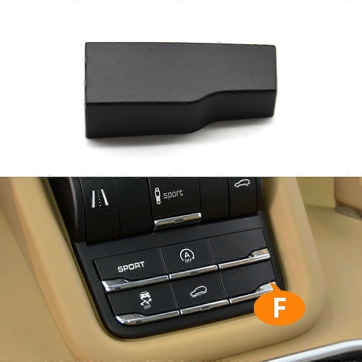 Buton multifunctional pentru consola centrala Porsche Cayenne 7P5 2010-2018, 6 butoane, negru