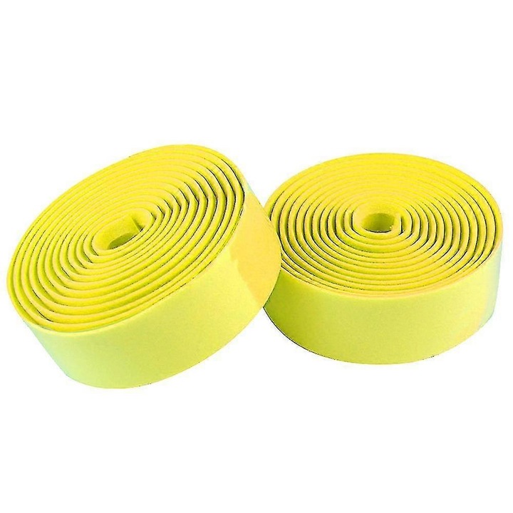 Ghidoline bicicleta galbena, mansoane, set, rezistent la alunecare, usor de instalat