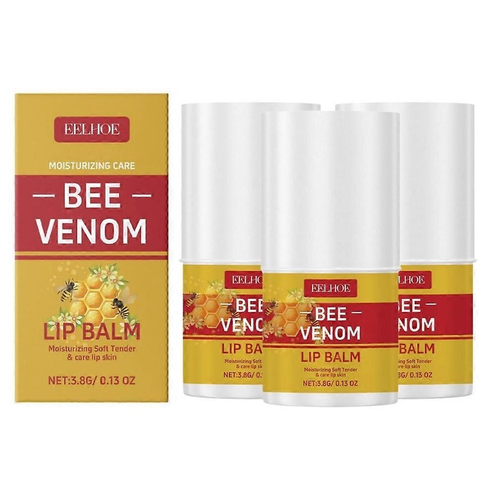 Méhméreg ajakbalzsam, Angolna, 3 darabos készlet, hidratáló, tápláló