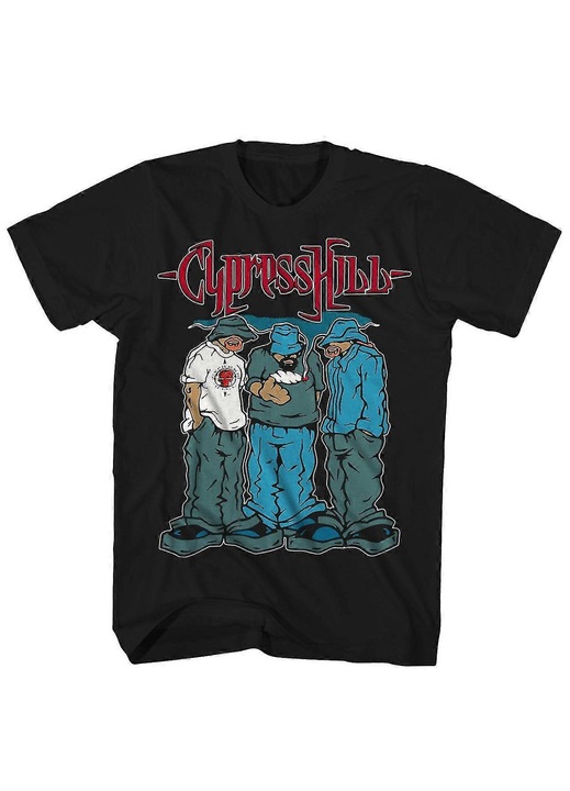 Férfi póló, feltekerhető mintával, klasszikus szabásmintával, 100% pamut, fekete