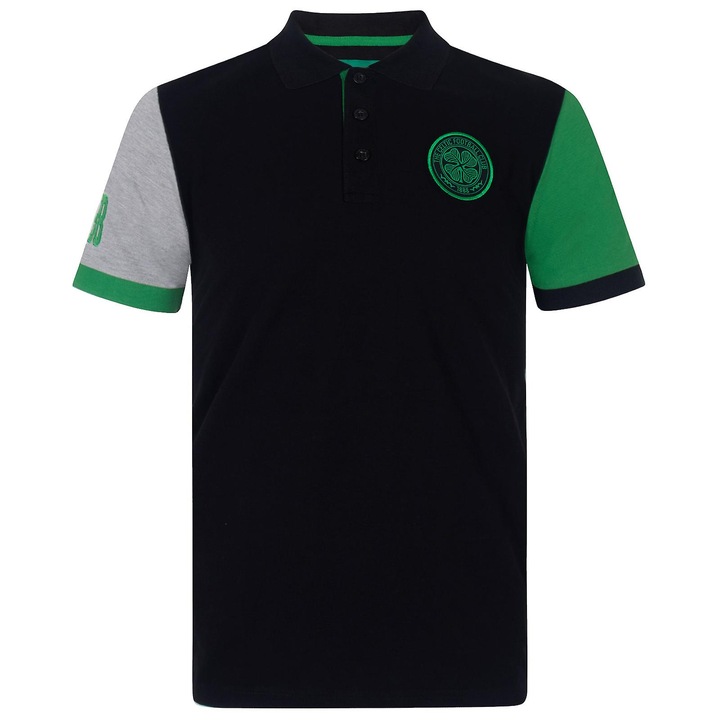 Celtic férfi sportpóló, póló, fekete, 65% poliészter, 35% pamut, 3XL INTL