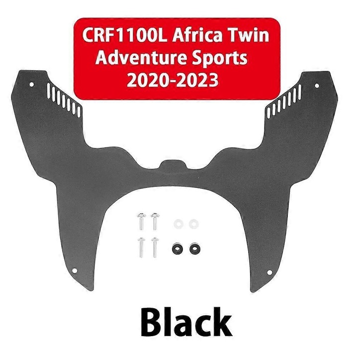 Capac rezervor motocicleta Honda CRF 1100L Africa Twin, deflector updraft, negru, set complet
