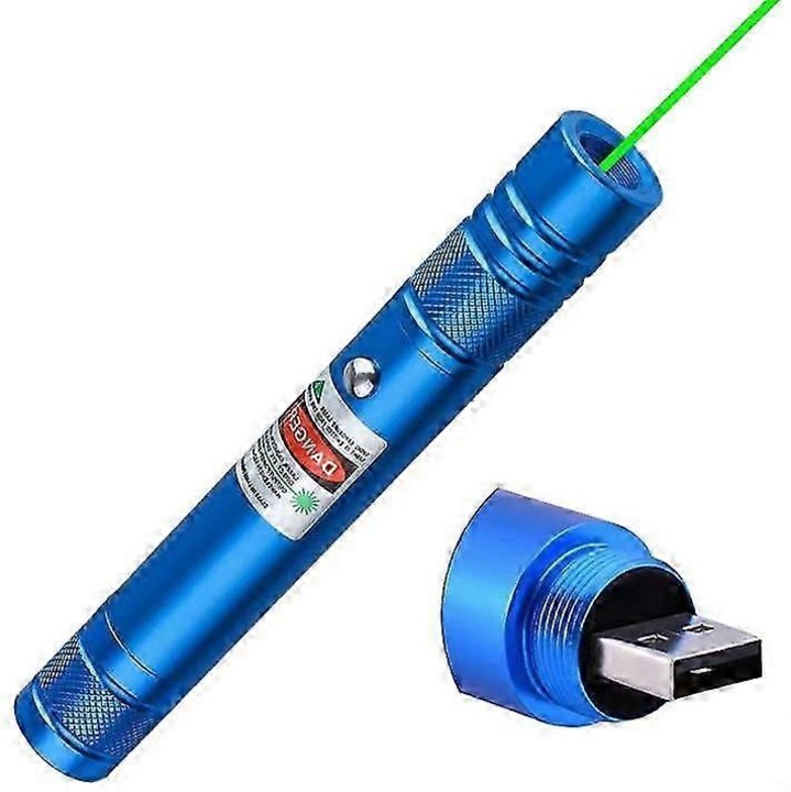 USB фенерче, червено и зелено, 10W, 5000mAh, алуминий