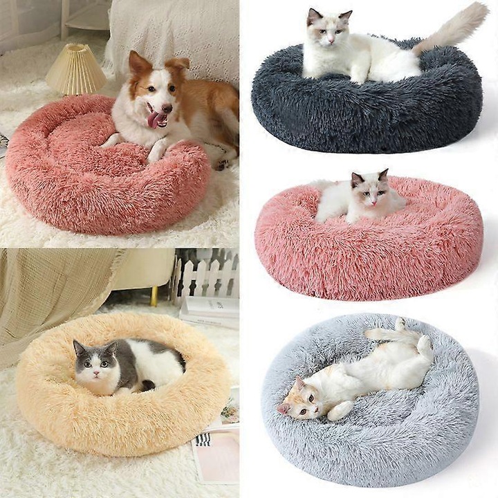 Culcus pentru caini si pisici, 50cm, 60cm, 70cm, negru, set