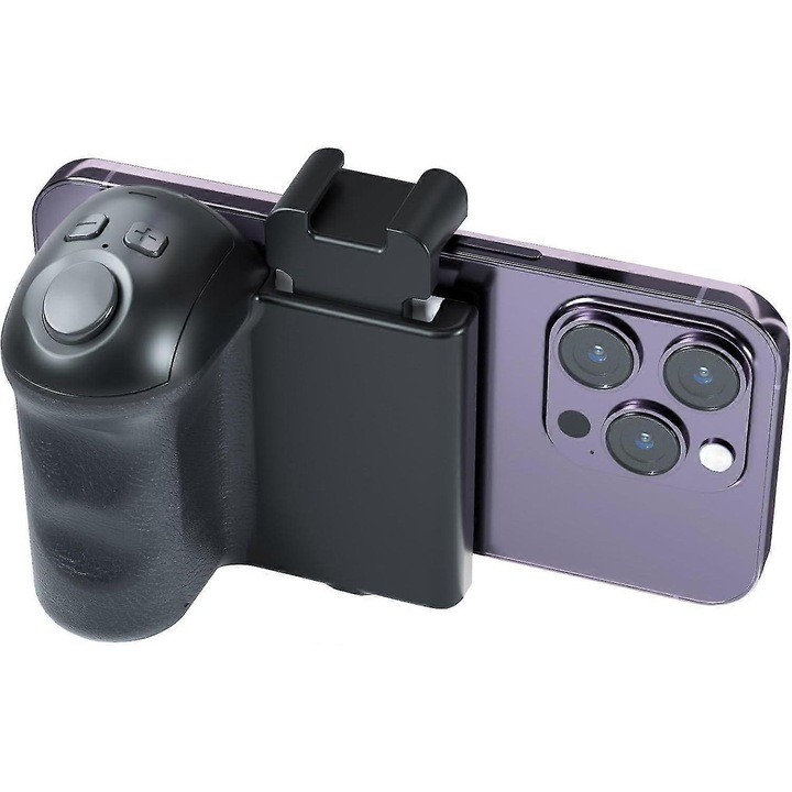 Maner pentru camera de telefon cu telecomanda, accesorii pentru filmare, compatibil cu majoritatea telefoanelor, design compact