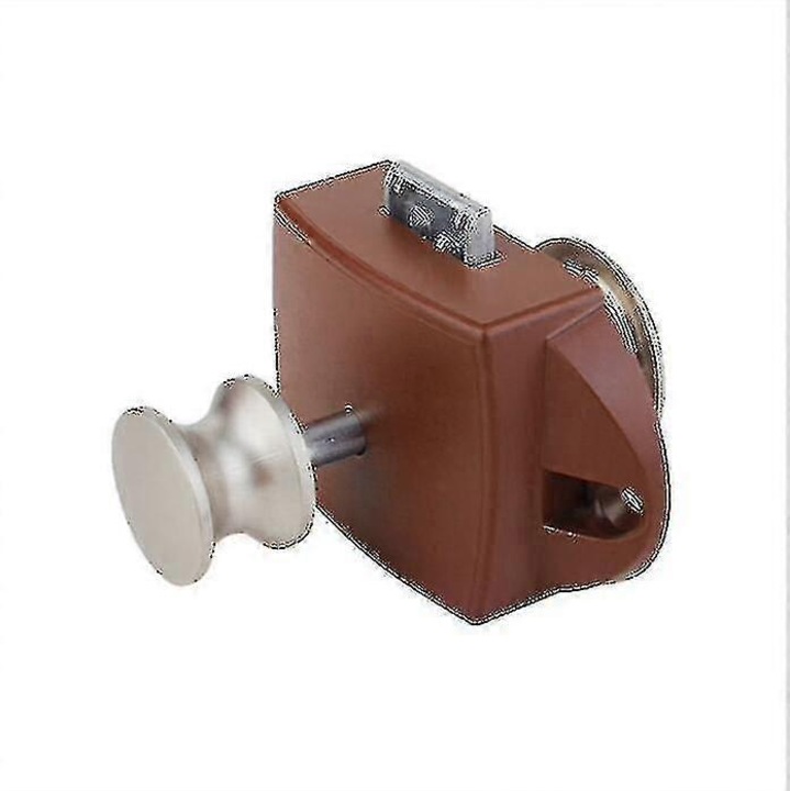 Incuietoare pentru usa de toaleta, accesorii usi, culoare maro, dimensiune deschidere 26mm