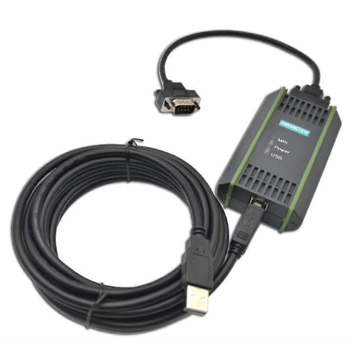 PLC S7-200/300 programozó kábel, 2.5m, fekete