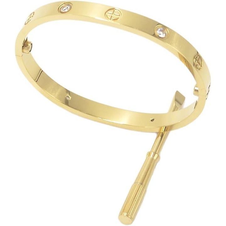 Bratara simpla din inox, model Sefilko, auriu