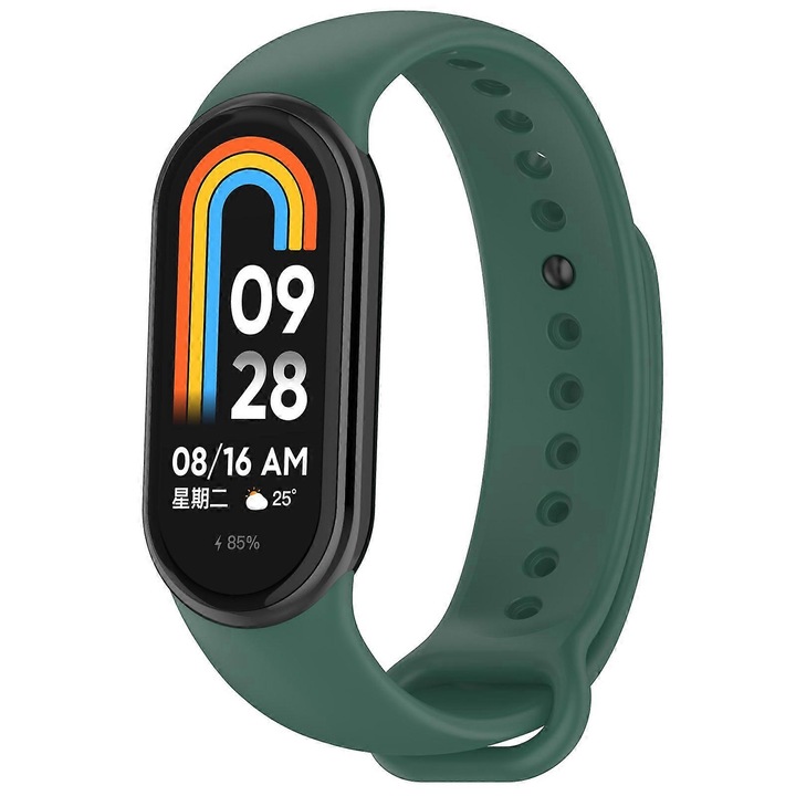 Szilikon karkötő Xiaomi Smart Band 9-hez, egyszínű, állítható méret