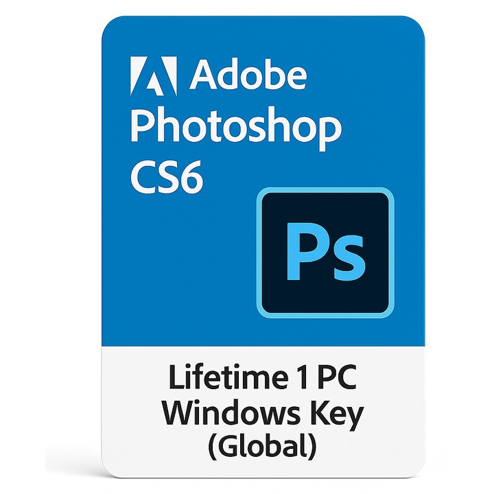 Adobe Photoshop CS6 Lifetime 1 PC Windows Key (Global)