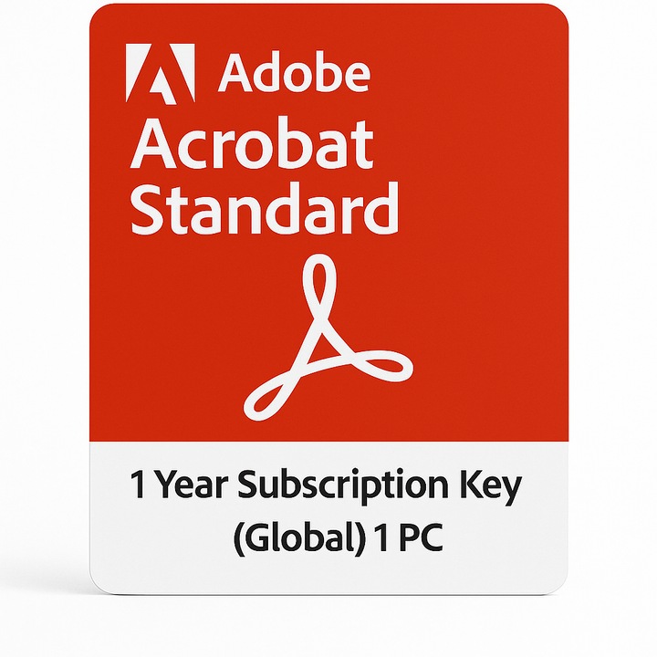 Adobe Acrobat Standard 1 Year Subscription Key (Global)