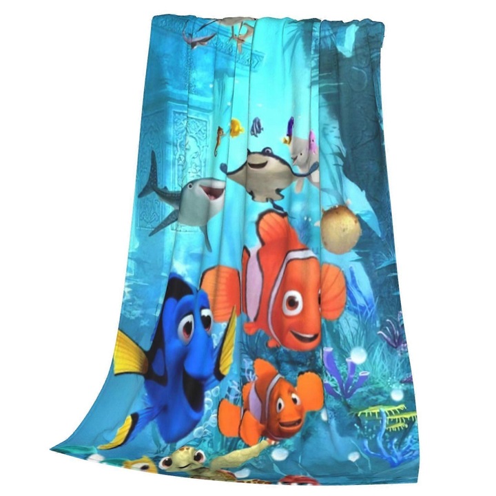 Patura din microfleece, Finding Nemo, 60x50in, multicolor, 240x150cm