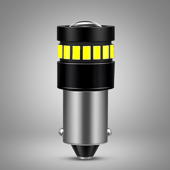 Bec LED Alb Rece Cu Soclu BA9S / H10W, AutoREY®, 18 SMD 3030+3014, 9W, Canbus DC12-48V, Pentru Numar Inmatriculare, Interior Si Plafoniera Auto, Fara Eroare De Bec Ars, Lumina Puternica, Durabilitate Ridicata, Instalare Usoara, Compatibilitate Larga