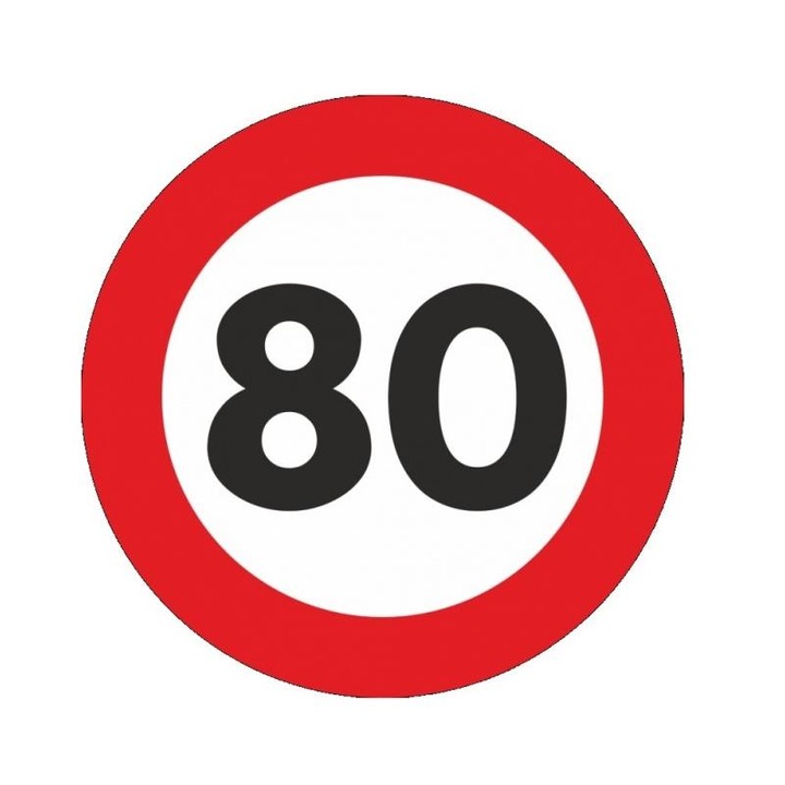 Autocolant limita viteza 80km/h
