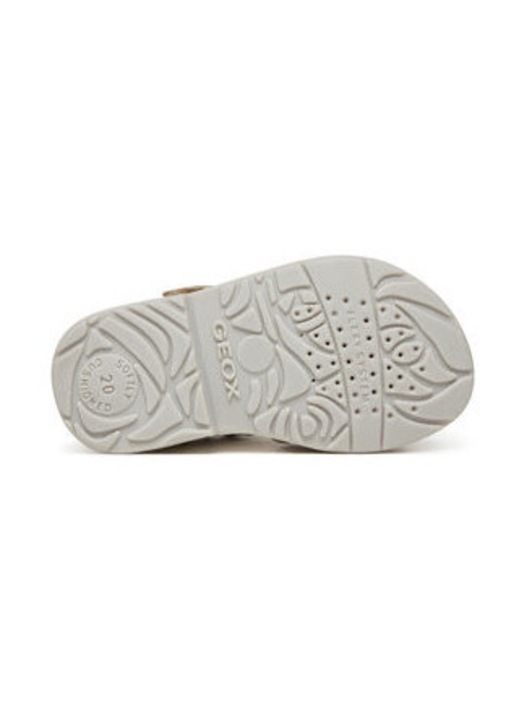 Сандали за момиче, B5521B-085NF, Geox, Естествена кожа, 22 EU, Бели